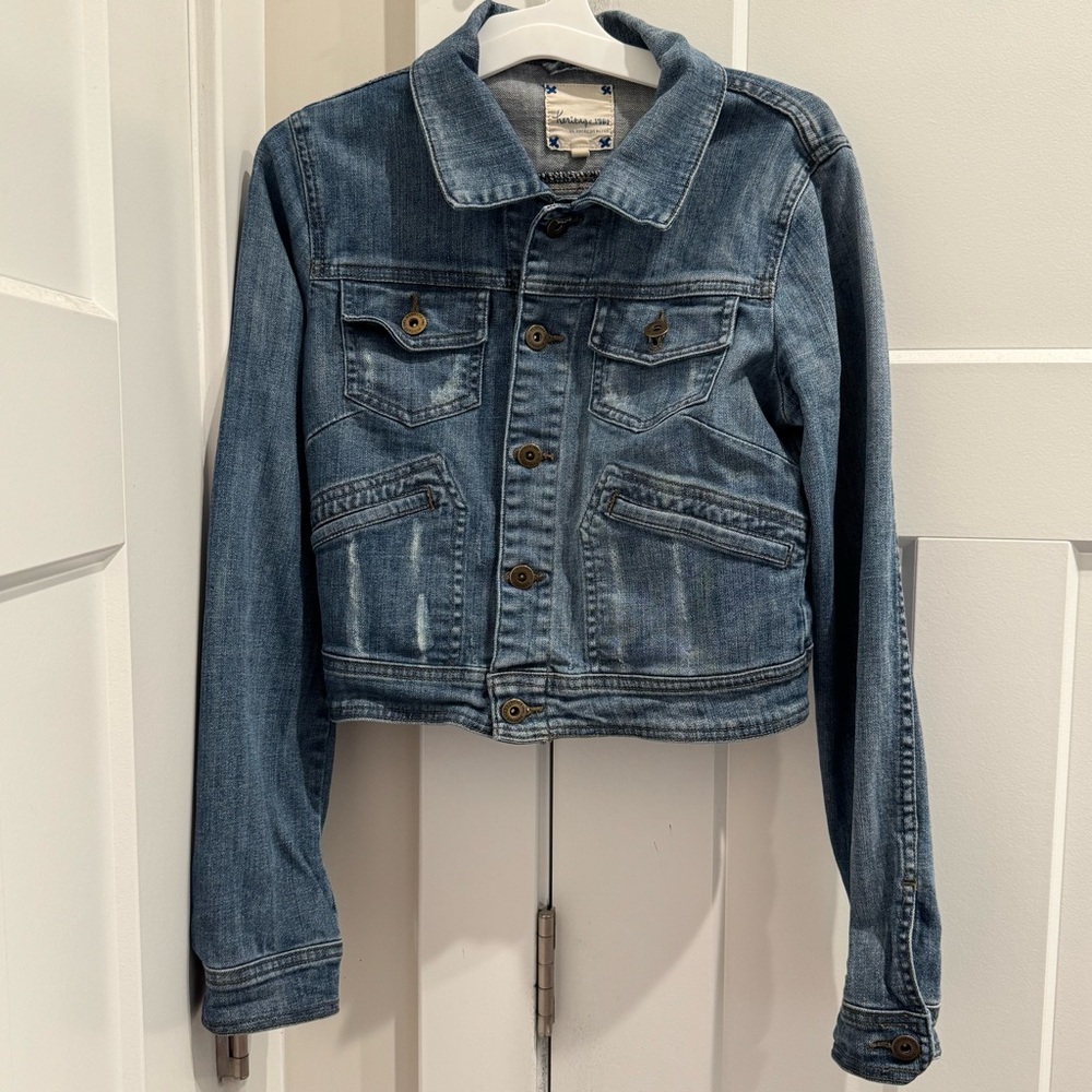 Heritage 1981 Distressed Blue Denim Jacket